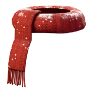 Red knit scarf